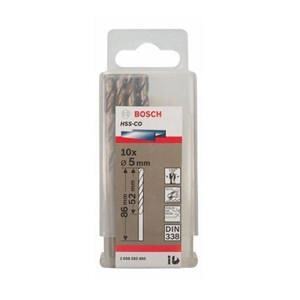 Hộp 10 mũi khoan Inox HSS-Co 5mm Bosch 2608585885