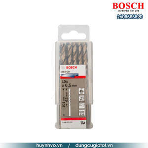Hộp 10 mũi khoan Inox HSS-Co 6.5mm Bosch 2608585890