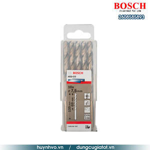 Hộp 10 mũi khoan Inox HSS-Co 7.5mm BOSCH 2608585893
