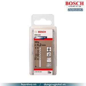 Hộp 10 Mũi khoan sắt và inox HSS-Co Bosch 2608585882 4.2mm