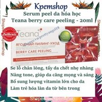 (họp 10 ống) serumTeana Stress Control Berry Care Peeling 20ml tẩy da chết hoá học nhẹ nhàng, làm da bóng mịn