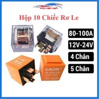 Hộp 10 rơ le 4 chân, relay ô tô 5 chân điện áp 12V/24V