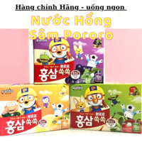 Hộp 10 túi Hồng Sâm Trái Cây ( Việt Quất,Cam,Táo) Paldo Pororo Hàn Quốc