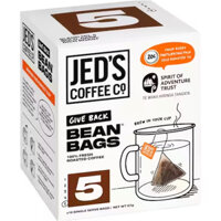 HỘP 10 TÚI LỌC CAFE Jed's Coffee Bags, 5 Extra Strong, 87g
