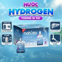 Hộp 10 Túi Nước Uống Ion Kiềm Natuza Giàu Hydrogen Túi Bạc Cao Cấp 500ml - Detox Nhanh Chống Oxy Hoá Mạnh