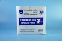 Hộp 100 bơm tiêm 10cc VINAHANKOOK bơm tiêm y tế xilanh 10ml vô trùng - Tặng kim / Nhiều cỡ