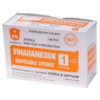 Hộp 100 Bơm Tiêm Tiểu Đường Vinahankook (1ml/100IU, 30G)