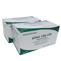 Hộp 100 bông tẩm cồn ALCOHOL SWABS sát khuẩn sát trùng