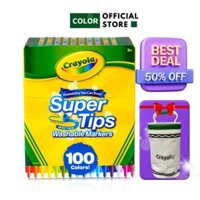 Hộp 100 Bút Lông Màu Super Tips Washable Markers - Crayola 585100