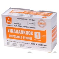 HỘP 100 cây BƠM KIM TIÊM TIỂU ĐƯỜNG INSULIN 1CC 1ML 100iu (30Gx1/2) VINAHANKOOK