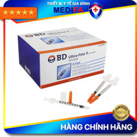 Hộp 100 cây bơm kim tiêm Insulin 0.5 mL BD ULTRA - FINE II SHORT NEEDLE 0.5ML/U100