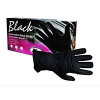 Hộp 100 Chiếc Găng tay đen cao su không bột bao tay cao su không bột đen làm tóc thẩm mỹ spa