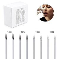 [Hộp 100 Chiếc] Kim cứng xỏ khuyên 20G 18G 16G 15G 14G 13G 12G 10G chất liệu thép y tế chuyên dụng dùng 1 lần