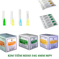 Hộp 100 đầu kim tiêm meso 30G 32G 34G 4mm 13mm MPV hàng công ty tiêm PRP tiêm BAP căng bóng da trong thẩm mỹ