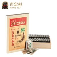 HỘP 100 GÓI TRÀ SÂM HỘP GỖ KOREAN GINSENG TEA GOLD OKINSAM