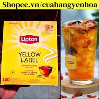 Hộp 100 gói Trà Túi Lọc Lipton Nhãn Vàng