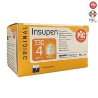 Hộp 100 kim bánh ú cho bút tiêm insulin 4mm PIC Solution 33G