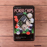 HỘP 100 PHỈNH BÀI BẰNG NHỰA ( POKER CHIPS PROFESSIONAL )