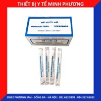 Hộp 100 que đè lưỡi gỗ tiệt trùng Hoàng Sơn