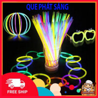 Hộp 100 que phát sáng/que dạ quang/vòng tay dạ quang phát sáng kèm đầu nối