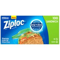 Hộp 100 túi Ziploc Sandwich cao cấp đựng thực phẩm giữ độ tươi hoàn hảo (16.5 cm x 14.9 cm)