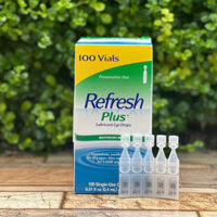 Hộp 100 tuyp REFRESH PLUS ®  Lubricant Eye Drops hàng Mỹ