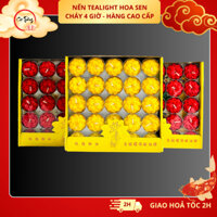 Hộp 100 Viên Nến Tealight Hoa Sen Cháy 4 Giờ (Hàng Đẹp - Loại Cao Cấp) - Đồ Thờ Cúng Cát Tường