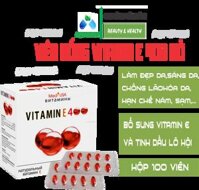 [Hộp 100 viên] Viên Uống Đẹp Da Vitamin E đỏ 4000mcg sáng mịn da chống lão hóa - - Vitamin E 4000mcg - E 01