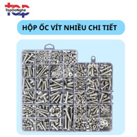 Hộp 1000 ốc vít, bulong eru 24 chi tiết đủ các mẫu phục vụ công việc sửa chữa điện nước, cơ khí, diy, nội thất