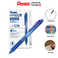 Hộp 12 Bút Bi Nước Nhật Bản Pentel BLN105 Cỡ Ngòi 0.5mm| Khô Trong 1/3s | Bút Bi Nhiều Màu | Bút Bi Gel Pentel Energel X