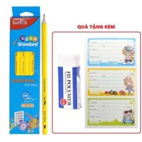 Hộp 12 bút chì Smartkids SK-081-HB - Tặng tẩy chì  nhãn vở TL