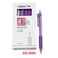Hộp 12 bút CHOSCH bấm CS-8698 - Mực tím