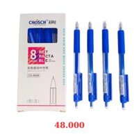 Hộp 12 bút CHOSCH bấm CS-8698 - Mực xanh