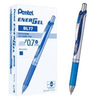 Hộp 12 bút Pentel BLP77 mực xanh nét 0.7mm - Bút ký đầu bấm