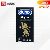 Hộp 12 cái Bao cao su Durex Kingtex - Size nhỏ 49mm, ôm sát  - Bộ 1 - 12 cái