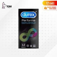 Hộp 12 cái Bao cao su Durex Performa - Kéo dài thời gian - Bộ 1 - 12 cái