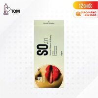 Hộp 12 cái Bao cao su SO Classic - Mỏng, nhiều gel bôi trơn - Bộ 1 hộp - 12 cái