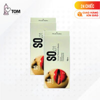 Hộp 12 cái Bao cao su SO Classic - Mỏng, nhiều gel bôi trơn - Bộ 2 hộp - 24 cái