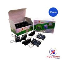 Hộp 12 Cái Kẹp Bướm 25mm Đen Gstar Size nhỏ Kẹp tài liệu cho học sinh và văn phòng