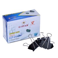 Hộp 12 Cái Kẹp Bướm Đen 41mm