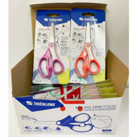 Hộp 12 Cây Kéo SC-024 Thiên Long,Kéo Học Sinh Có Trợ Lực,Dùng Cắt Giấy Và Một Số Vật Liệu Mềm,Hàng Chính Hãng Thiên Long