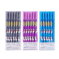 Hộp 12 cây viết gel xoá được Superdog CLASSMATE ngòi bút 0.5mm ba màu mực xanh đen tím CL-GP216 - Q06