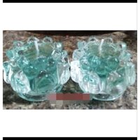 Hộp 12 ly đèn cầy ( nến ly) hoa sen xanh