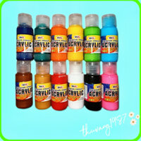 Hộp 12 màu acrylic WINQ AC-01 30ml vẽ trên mọi chất liệu