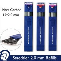 Hộp 12 thanh lõi chì STAEDTLER Mars Carbon 200 Ø2mm (dùng cho bút kẹp lõi 780C)