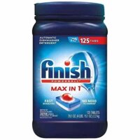 HỘP 125 VIÊN RỬA CHÉN BÁT FINISH MAX IN 1 Wrapper Tab Powerball CỦA ĐỨC - DÀNH CHO MÁY RỬA CHÉN 12-14 BỘ