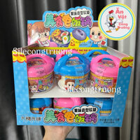 Hộp 12c đồ chơi nồi cơm điện đựng kẹo dẻo pizza hamburger siêu đẹp, đồ chơi kèm kẹo dẻo hình nồi cơm điện