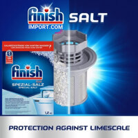 Hộp 1,2kg muối rửa chén Finish (Special Salt)-( Hỗ trợ cho chức năng diệt khuẩn và làm mềm nước trong khoan nước của máy rửa chén).