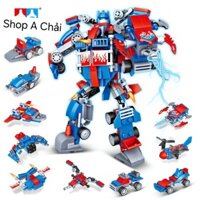 Hộp 16 Box lắp ráp Robot Optimus Prime Đồ chơi lắp ghép Tranformer