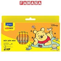 Hộp 18 Bút Sáp Màu Crayon - Colorkit CR-C013PO - Hình Gấu Pooh